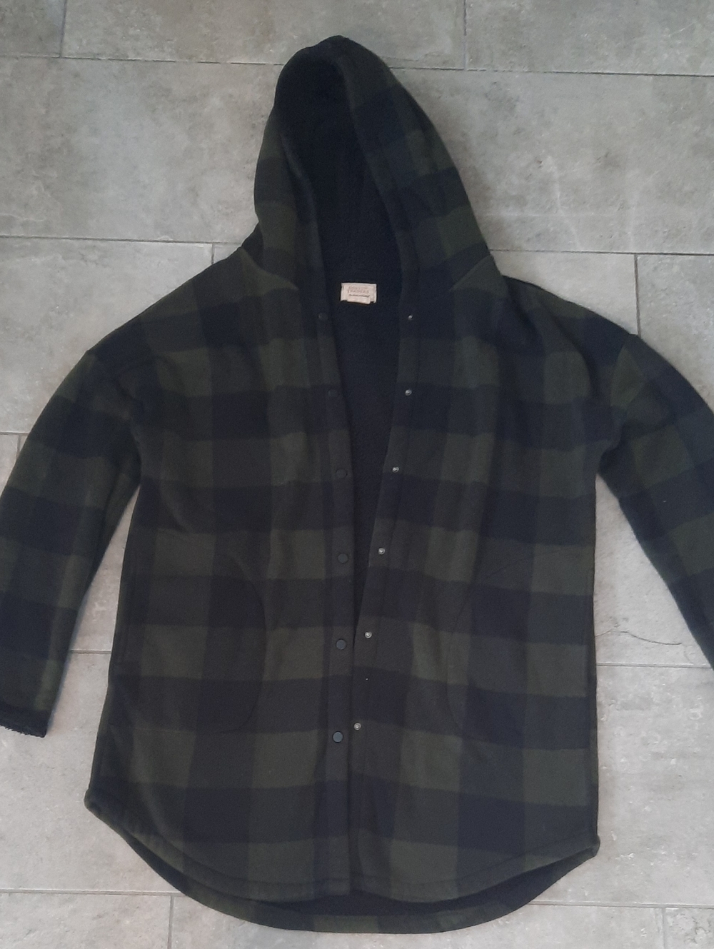 Plaid Fleece Plaid Shirt Jacket With Burber Fleece Lining